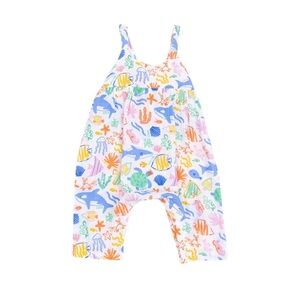 NWT Angel Dear Colorful Sea Tie Back Romper